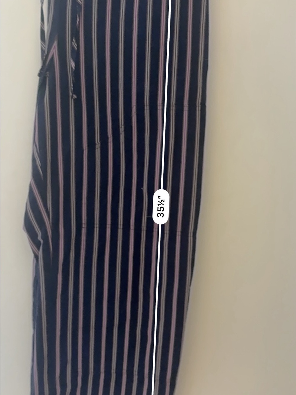 J. Crew navy Luna Pants with Pink and White Stripes - Picture 4 of 4